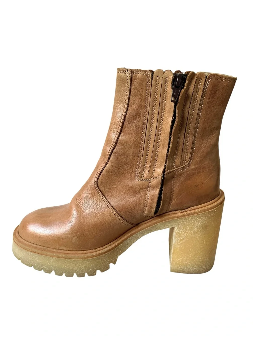 Free People James Leather Chelsea Boots 37